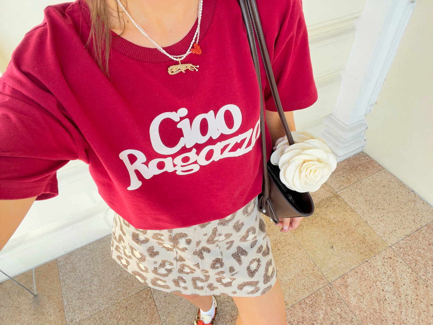 T-shirt Helen Ciao Ragazza Bordo